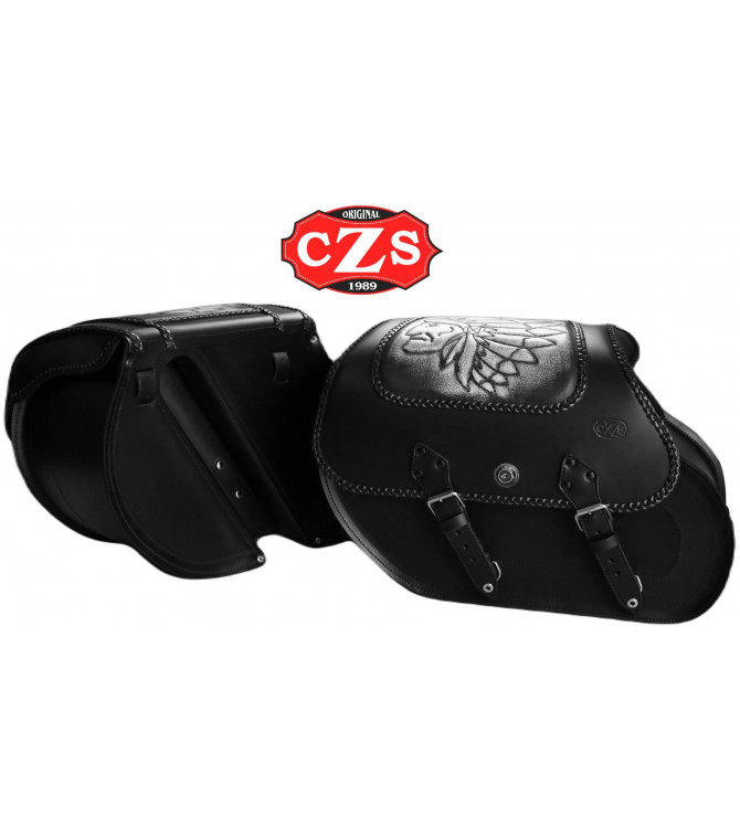 Sacoches rigid pour Sportster Harley Davidson mod, TEMPLARIO Tressé -  Big Boss
