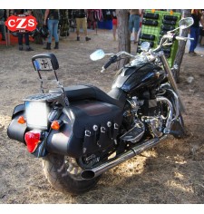 SUPER STAR Coco Brown Rigid Saddlebags for Triumph America