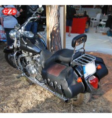 SUPER STAR Coco Brown Rigid Saddlebags for Triumph America