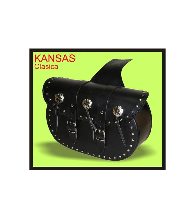 Ensemble de sacoches en cuir KANSAS classique