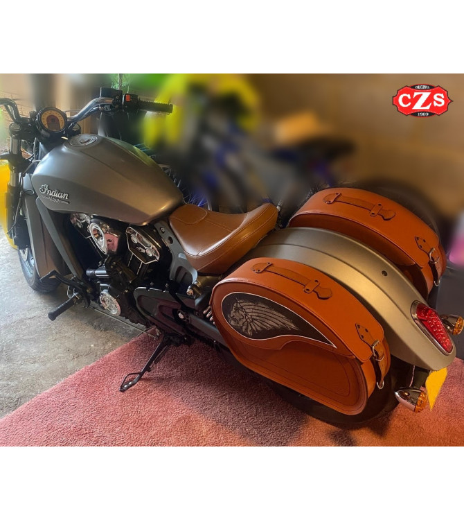 Starr Sattelstachen für Indian® Scout® Sixty mod, VENDETTA - Big boss  - Hellbraun - 