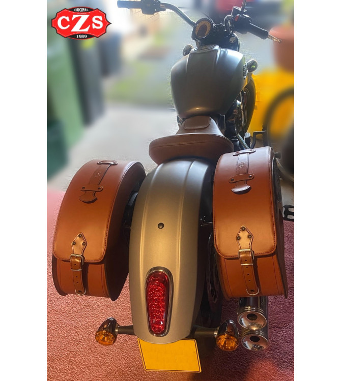 Starr Sattelstachen für Indian® Scout® Sixty mod, VENDETTA - Big boss  - Hellbraun - 