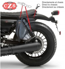 Sattelstache für Guzzi V9 Bobber mod, BANDO - Basic - Specific - Raum für den Dämpfer - Links