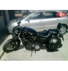 Alforjas Rígidas para Sportster Harley Davidson mod, TEMPLARIO Trenzados - Hueco Amortiguador - Skull HD