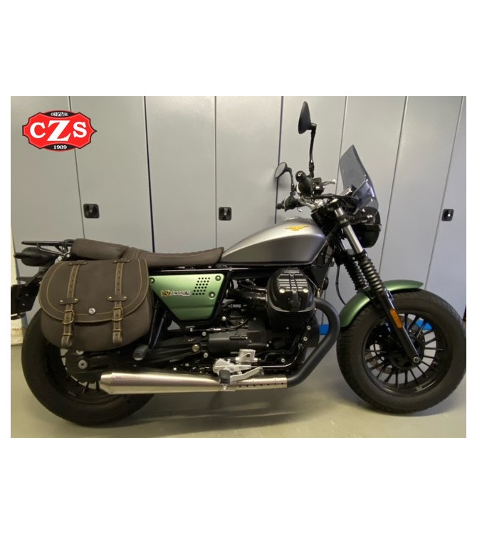 BANDO Saddlebag for Guzzi V9 Bobber - V9 Roamer with Shock Absorber Hole - Old Rat