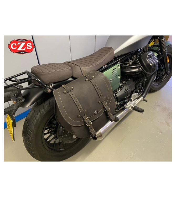 BANDO Satteltasche für Guzzi V9 Bobber – V9 Roamer mit Stoßdämpferloch – Old Rat