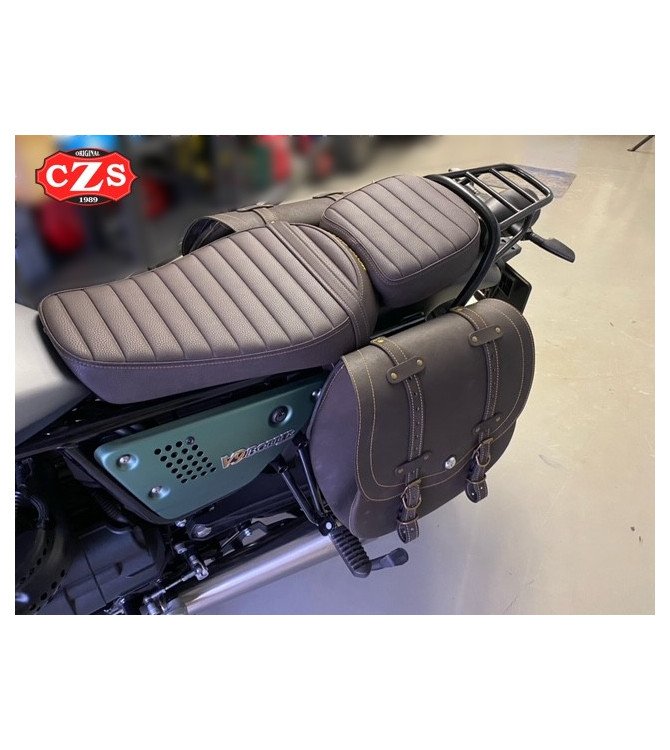 BANDO Saddlebag for Guzzi V9 Bobber - V9 Roamer with Shock Absorber Hole - Old Rat