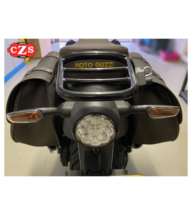 Bisaccia BANDO per Guzzi V9 Bobber - V9 Roamer con Foro Ammortizzatore - Old Rat