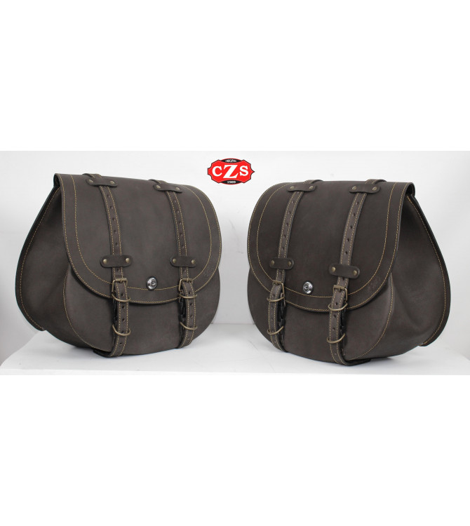 BANDO Saddlebag for Guzzi V9 Bobber - V9 Roamer with Shock Absorber Hole - Old Rat