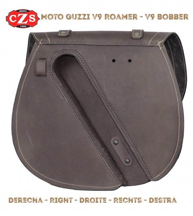 BANDO Saddlebag for Guzzi V9 Bobber - V9 Roamer with Shock Absorber Hole - Old Rat