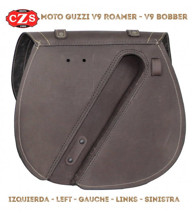 BANDO Saddlebag for Guzzi V9 Bobber - V9 Roamer with Shock Absorber Hole - Old Rat