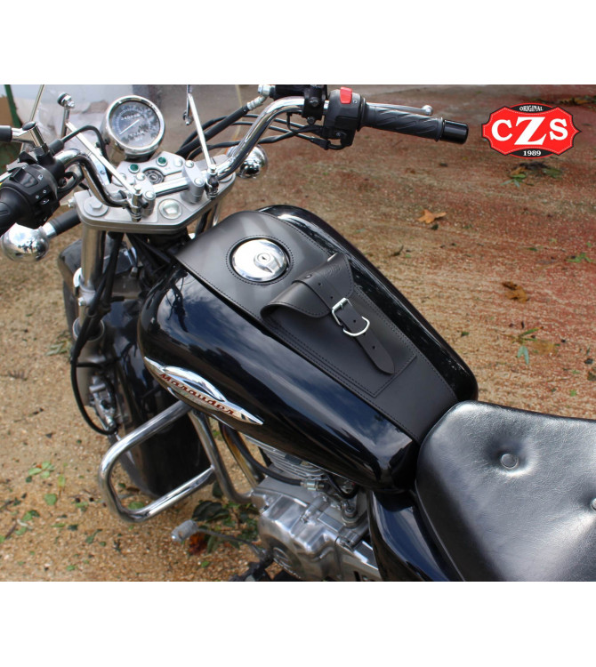 Panel depósito con bolsillo para Suzuki Intruder 250 - Específico - Tank Bib - Cubre deposito - Tira del Tanque - 