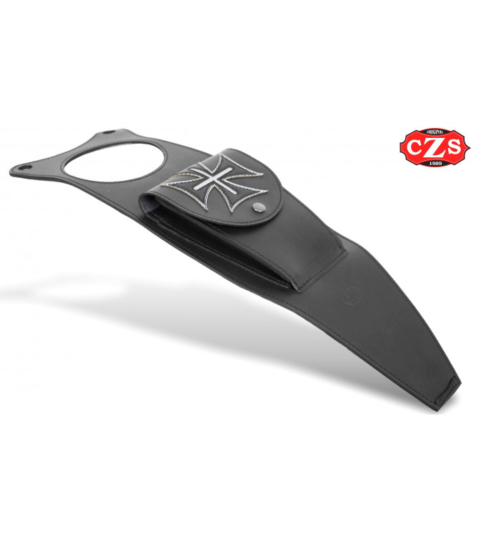 Spezifische Tankplatte mit tasche für Kawasaki Vulcan S - Schwarz