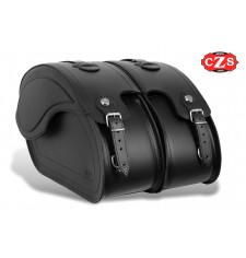 VENDETTA Basic Rigid Saddlebags Specific for Indian Scout Bobber, Bobber Rogue, Bobber Twenty - Black