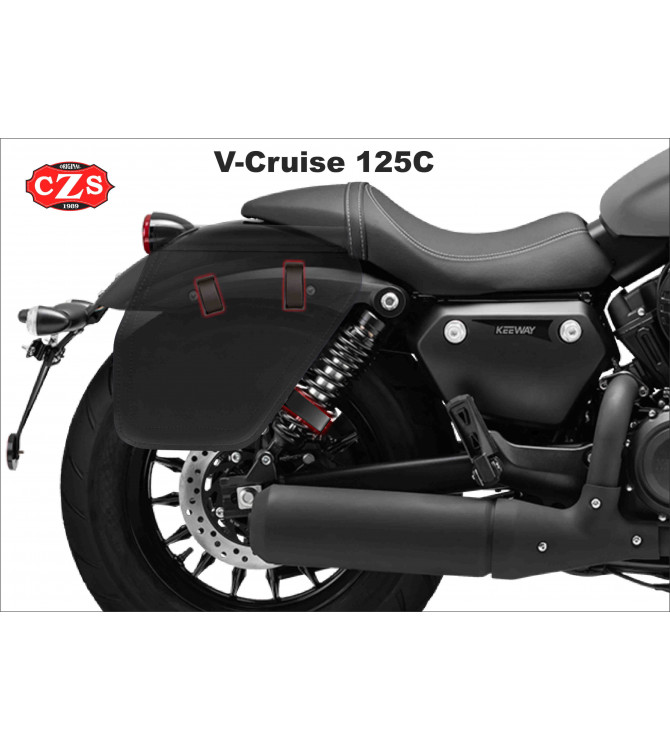 Borsa laterale TITAN universale per moto Custom - Classic - Cafe Racer - Scrambler - Bobber