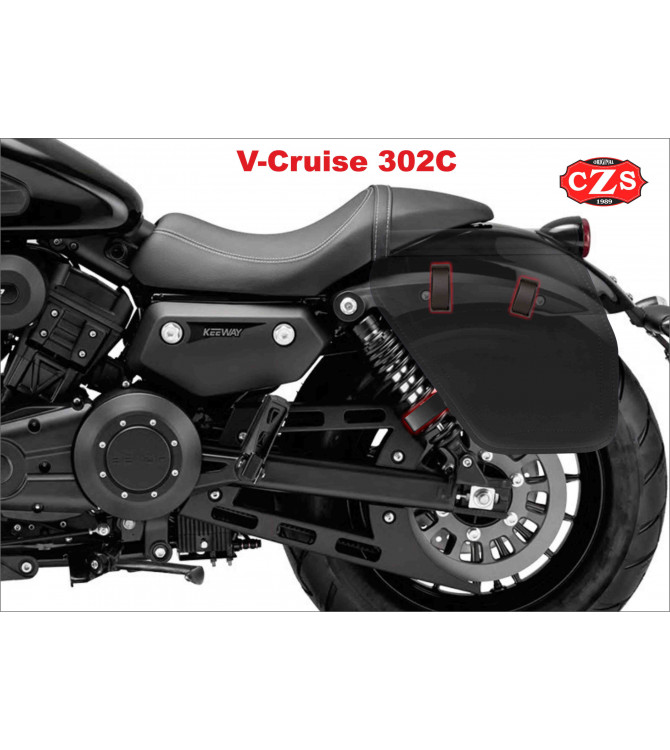 Borsa laterale TITAN universale per moto Custom - Classic - Cafe Racer - Scrambler - Bobber