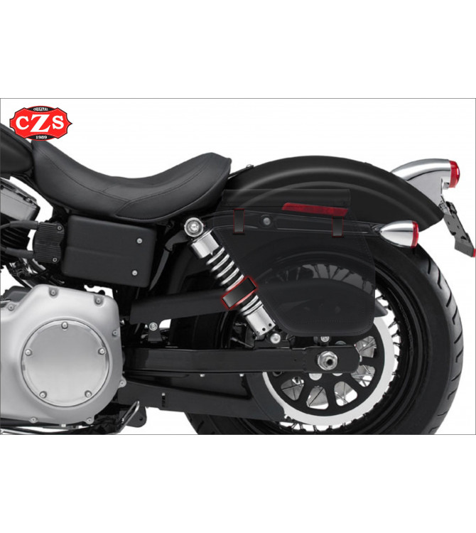 Alforja de cuero para Dyna Harley Davidson TITAN Específica