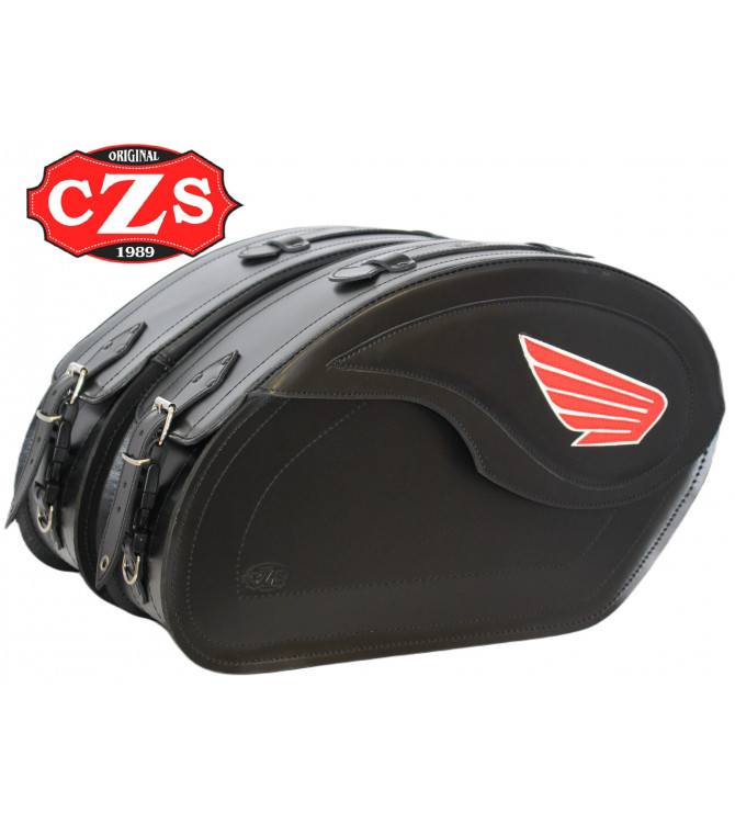 Rigid Saddlebags for Honda Rebel 500 mod, VENDETTA - Honda Wings - 