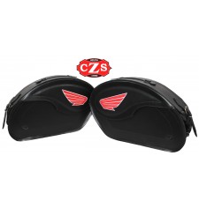 Rigid Saddlebags for Honda Rebel 500 mod, VENDETTA - Honda Wings - 