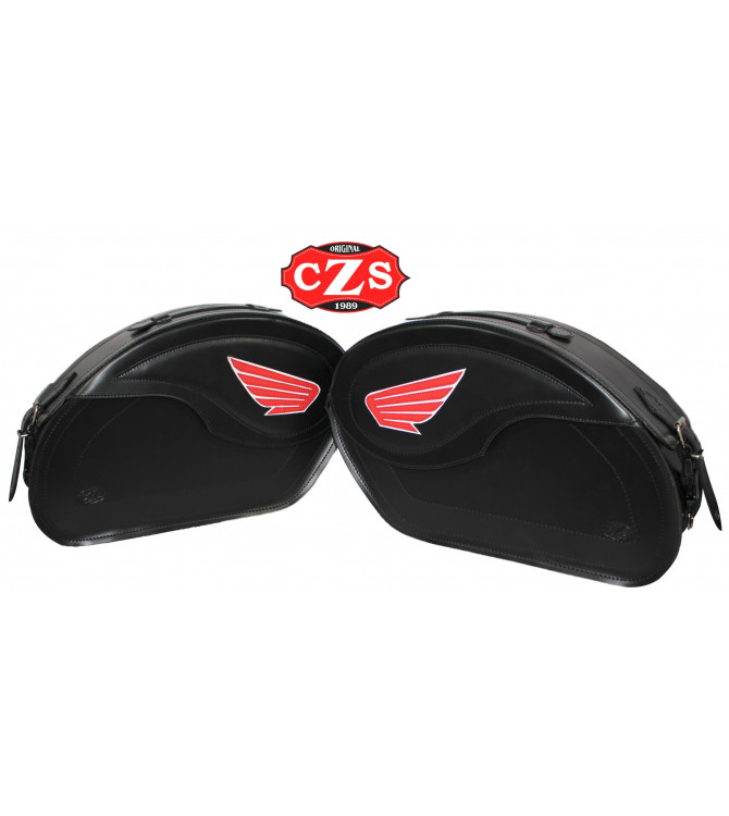 Rigid Saddlebags for Honda Rebel 500 mod, VENDETTA - Honda Wings - 