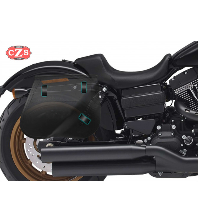 Saddlebag for Dyna Harley Davidson mod, BANDO Basic - Hollow for shock absorber - LEFT