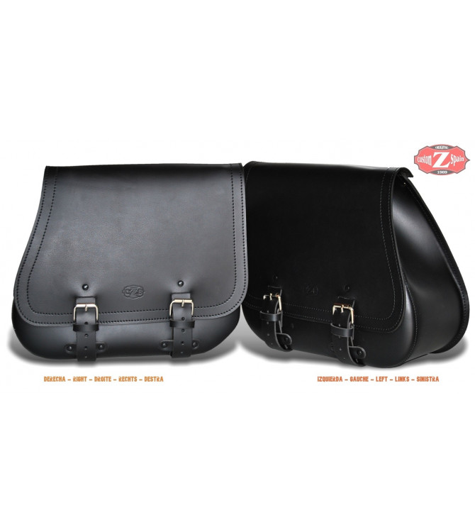 Alforja de cuero para Dyna Harley Davidson - SCIPION con Hueco amortiguador - Especifica
