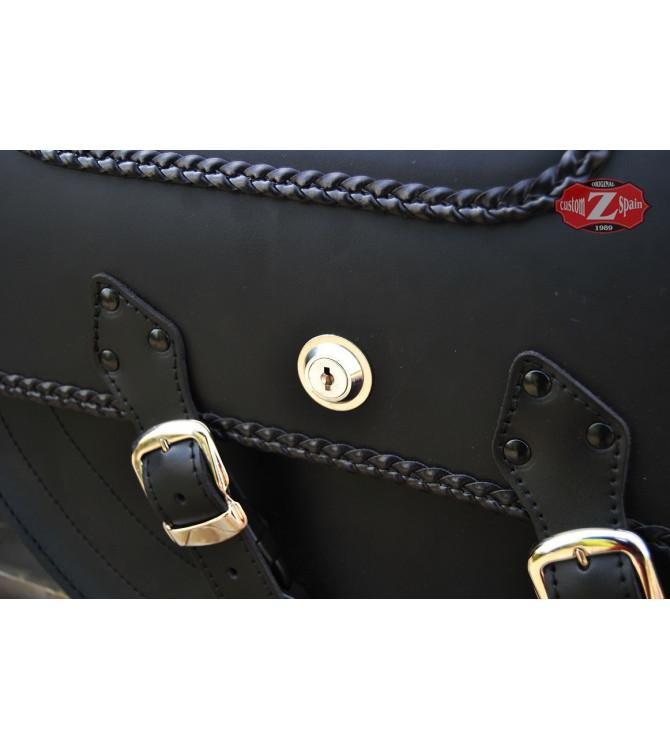 Alforjas para Sportsters Harley Davidson mod, TEMPLARIO Rigidas Jefe Indio Celtic Basica