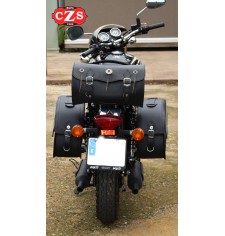 Alforjas Rígidas para Kawasaki W800 mod, SAHARA Clover - Específica 