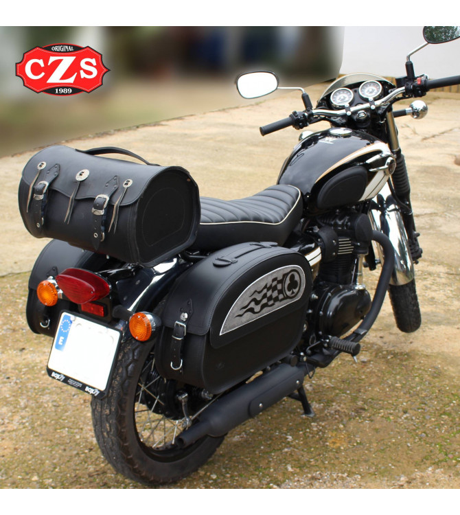 Borse Laterali Rigide per Kawasaki W800 mod, SAHARA Clover - Specifiche