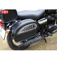 Borse Laterali Rigide per Kawasaki W800 mod, SAHARA Clover - Specifiche