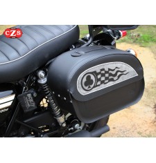 Borse Laterali Rigide per Kawasaki W800 mod, SAHARA Clover - Specifiche