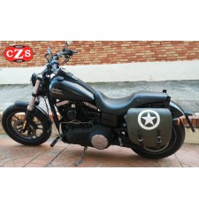 Bisaccia per Dyna Street bob Harley Davidson mod, SPARTA - Army Star - Verde Militare - DESTRA - Specifico