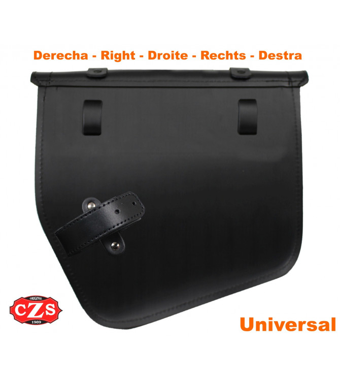 Alforja de cuero EPSILON Universal para motos Custom - Clásicas - Cafe Racer - Scrambler - Bobber