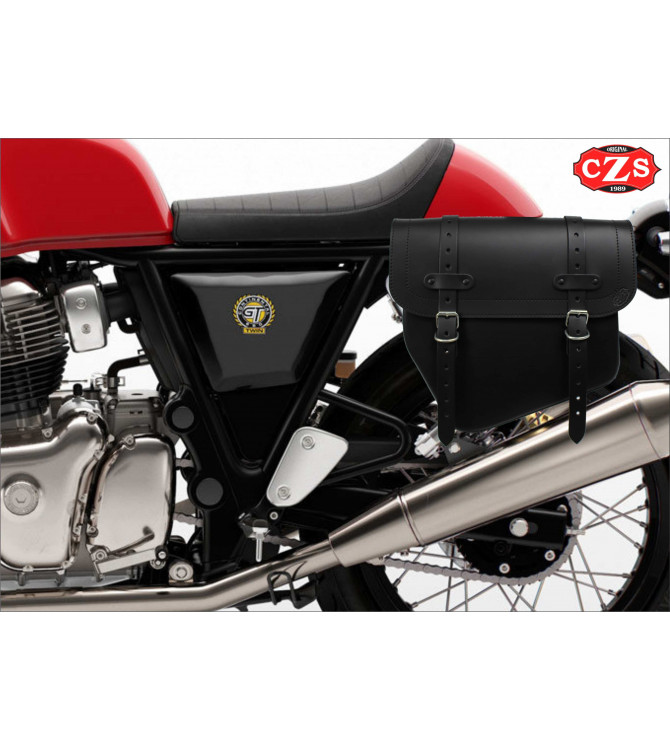 Alforja de cuero EPSILON Universal para motos Custom - Clásicas - Cafe Racer - Scrambler - Bobber