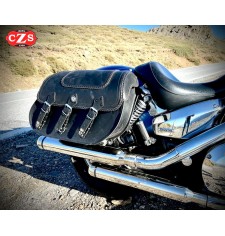 Rigid Saddlebags for Dyna Super Glide  Harley Davidson mod, SUPER STAR Basic - Braided - Specific