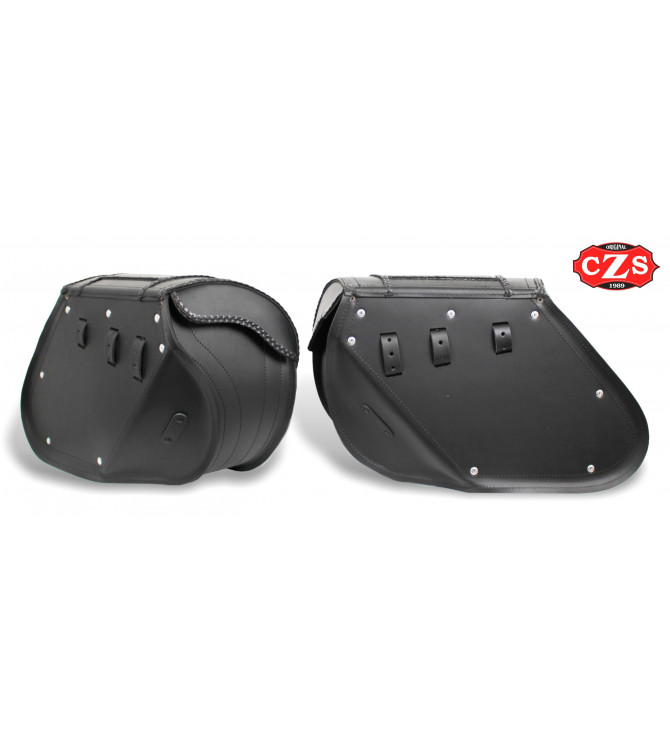 Rigid Saddlebags for Dyna Super Glide  Harley Davidson mod, SUPER STAR Basic - Braided - Specific