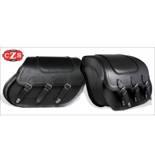 Rigid Saddlebags for Dyna Super Glide  Harley Davidson mod, SUPER STAR Basic - Braided - Specific