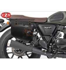 Borsa laterale in pelle EPSILON per Royal Enfield Interceptor 650 - Nera