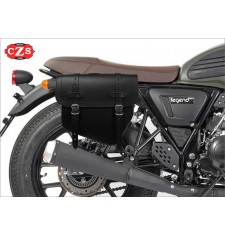 EPSILON Leder-Satteltasche für Royal Enfield Interceptor 650 – Schwarz