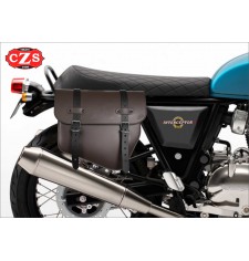 Borsa laterale in pelle EPSILON per Royal Enfield Interceptor 650 - Nera