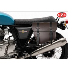 Borsa laterale in pelle EPSILON per Royal Enfield Interceptor 650 - Nera