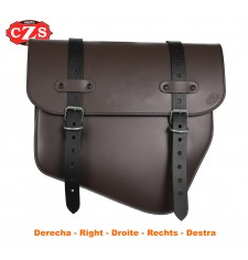 Borsa laterale in pelle EPSILON per Royal Enfield Interceptor 650 - Nera