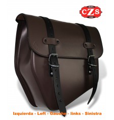 Borsa laterale in pelle EPSILON per Royal Enfield Interceptor 650 - Nera