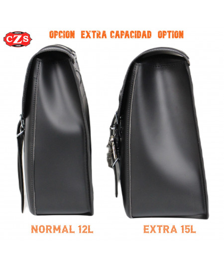 Satteltasche CENTURION für Royal Enfield Classic 350-500 ab 2021 - spezifiziert - schwarz