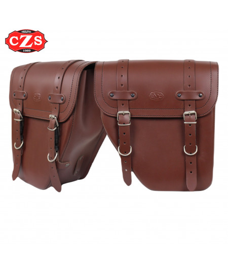 Satteltaschen-Set für Moto Guzzi V7 III mod, CENTURION Basic Adaptable - Braun