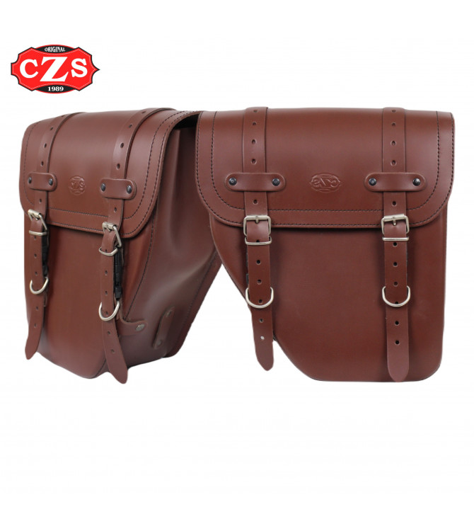 Set de Alforjas para Moto Guzzi V7 III mod, CENTURION Básica Adaptables - Marrón