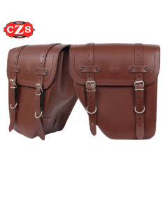 Saddlebag Set for Moto Guzzi V7 III mod, CENTURION Basic Adaptable - Brown