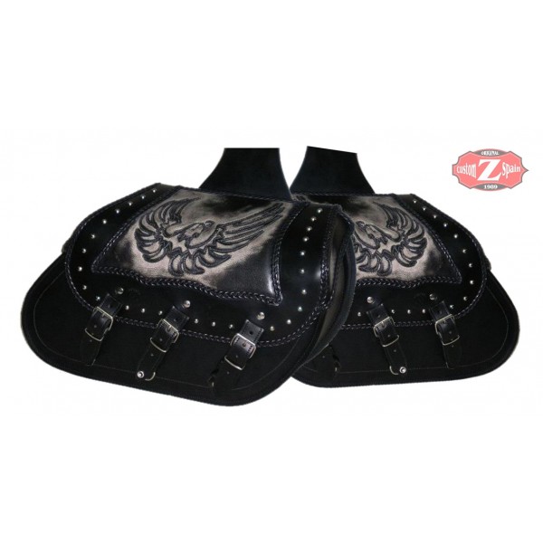 Rigid Saddlebags IBER Classic Braided Eagle UNIVERSAL