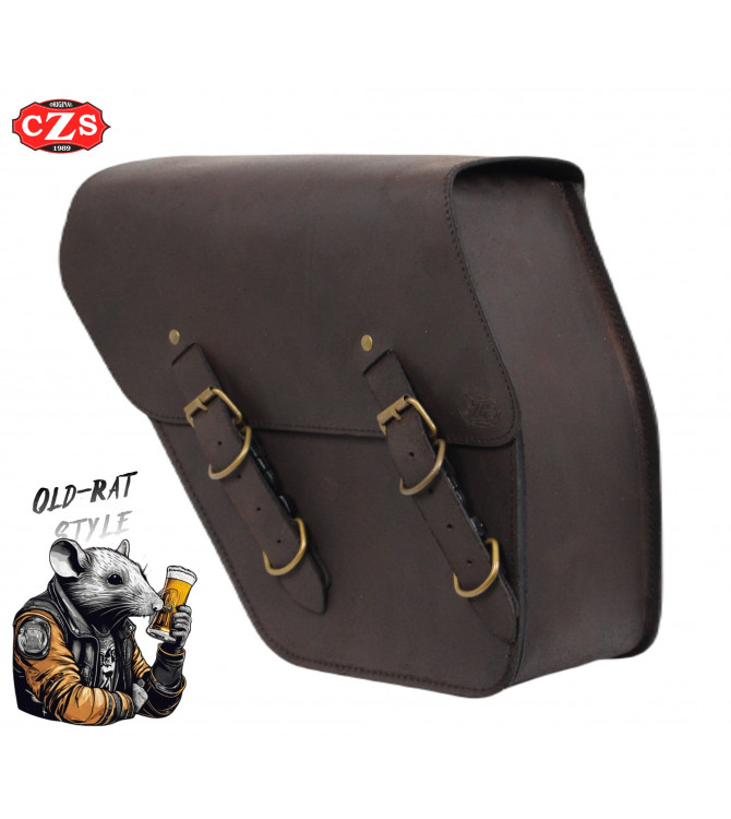 Satteltasche leder TITAN Old Rat Left