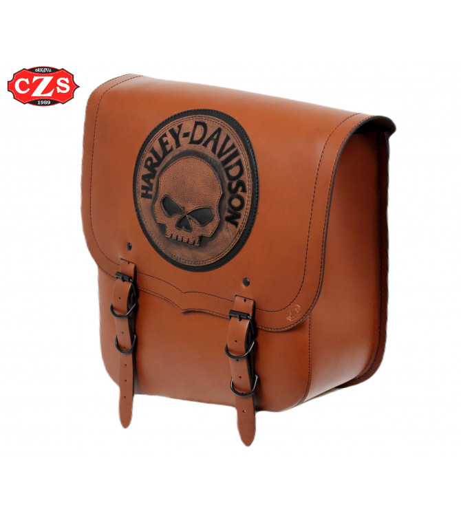 Satteltasche Donner mit Vintage-Gravur